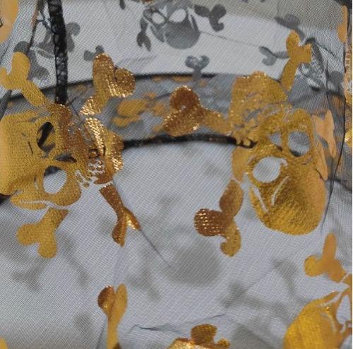CHAPEU BRUXA TRANSPARENTE CAVEIRA